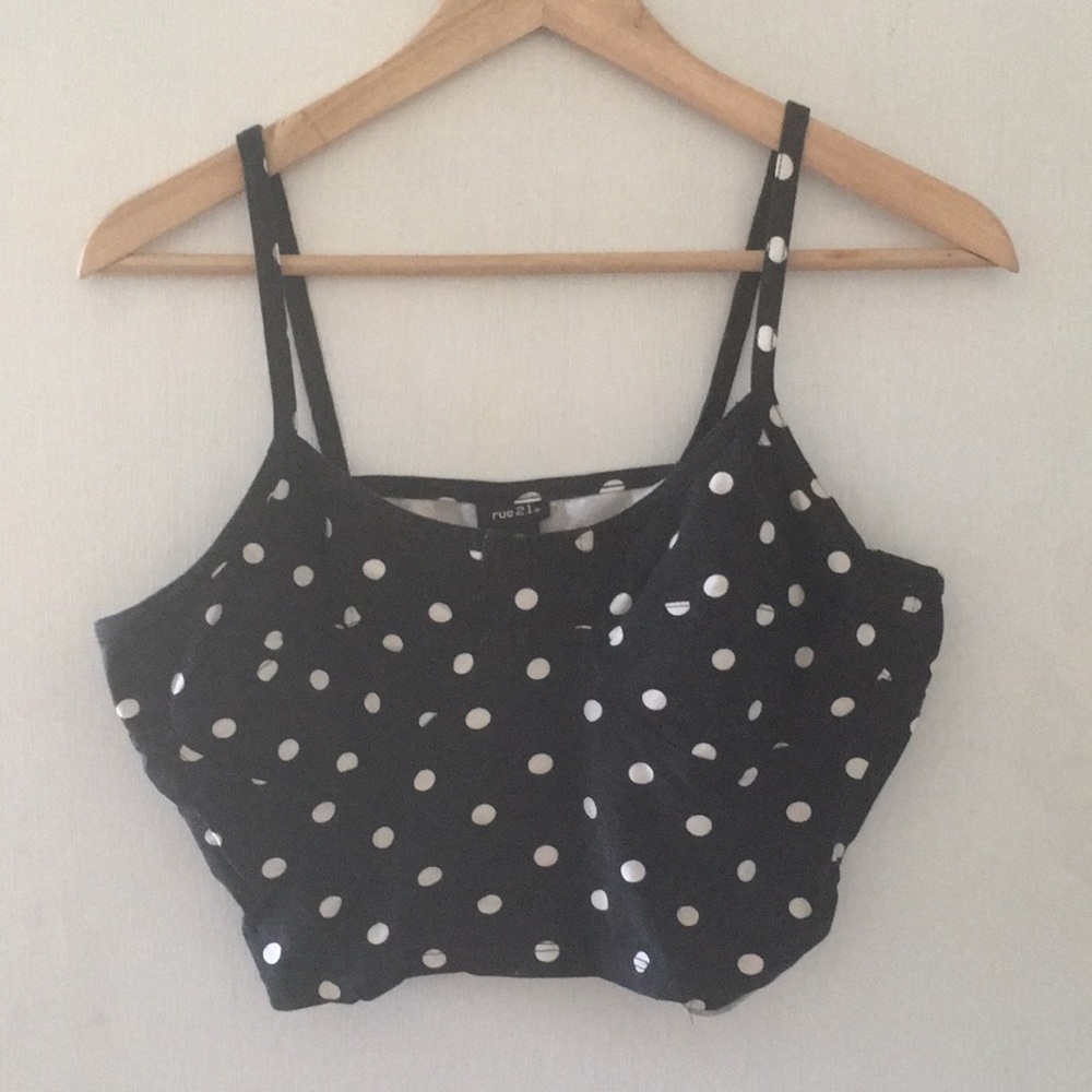 Polka dot crop top